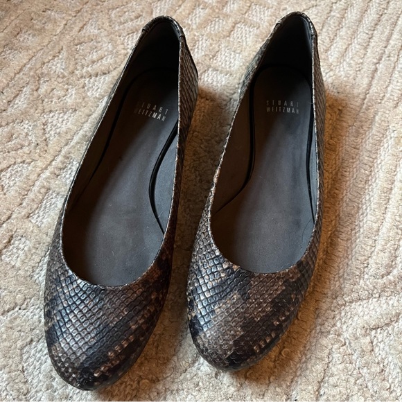 Stuart Weitzman Snakeskin Flats - Picture 2 of 11